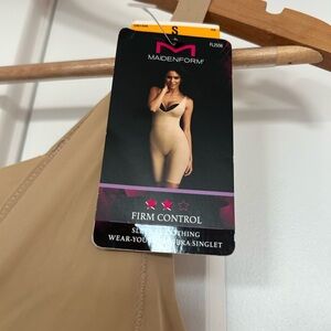 Maidenform Firm Control Wear-Your-Own-Bra Singlet in Nude NWT size small